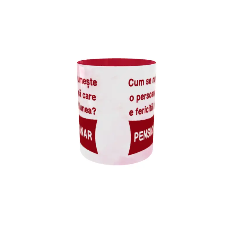 Cum se numeste o persoana care e fericita lunea, cana ceramica, 330ml, cgs1829